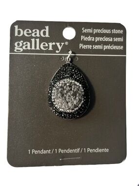Bead Gallery Teardrop Druzy Pendant